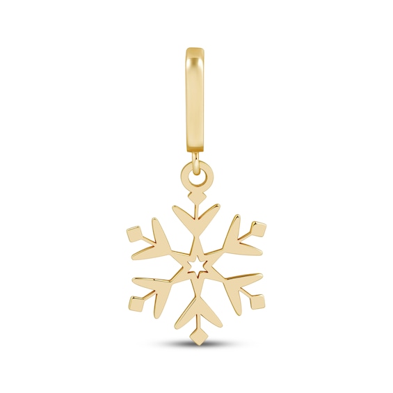 Charmed Memories Snowflake Charm 10K Yellow Gold