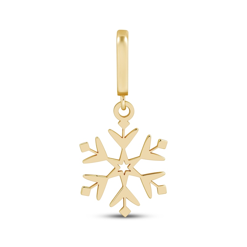 Main Image 1 of Charmed Memories Snowflake Charm 10K Yellow Gold