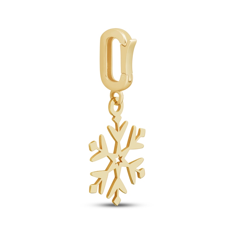 Main Image 3 of Charmed Memories Snowflake Charm 10K Yellow Gold