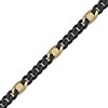 Thumbnail Image 2 of Curb Chain & Mariner Link Station Necklace 8mm Black & Yellow Ion-Plated Solid Stainless Steel 20&quot;