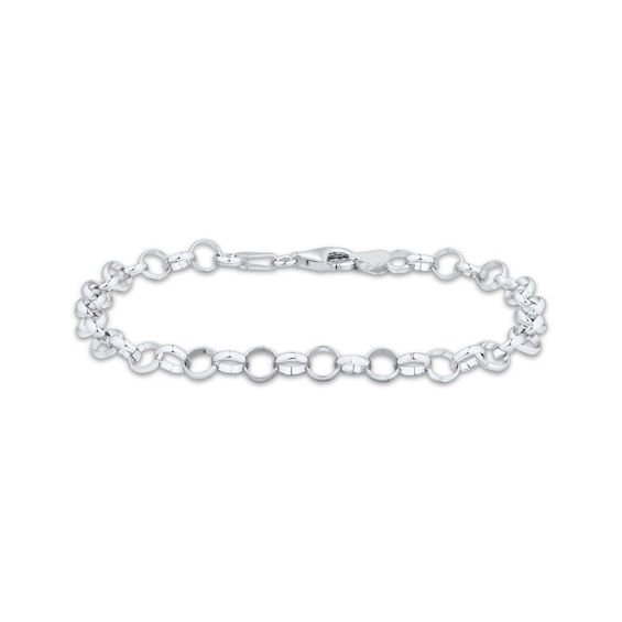 Charmed Memories Rolo Chain Bracelet 5.2mm Solid Sterling Silver 7.5"