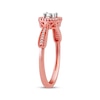 Thumbnail Image 2 of Diamond Cushion Halo Promise Ring 1/8 ct tw 10K Rose Gold