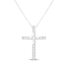 Thumbnail Image 1 of Diamond Cross Necklace 1/5 ct tw Sterling Silver 18&quot;