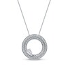 Thumbnail Image 1 of Pear-Shaped Diamond Two-Row Circle Necklace 1 ct tw 10K White Gold 18"