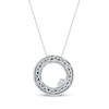 Thumbnail Image 3 of Pear-Shaped Diamond Two-Row Circle Necklace 1 ct tw 10K White Gold 18"