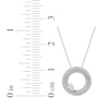 Thumbnail Image 7 of Pear-Shaped Diamond Two-Row Circle Necklace 1 ct tw 10K White Gold 18"