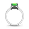Thumbnail Image 4 of Wicked Octagon-Cut Watermelon Quartz, Green Tourmaline & Diamond Ring 1/10 ct tw Sterling Silver & 10K Rose Gold