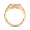 Thumbnail Image 3 of Men's Brown & White Diamond Angled Ring 1 ct tw 10K Yellow Gold