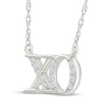 Thumbnail Image 2 of Diamond &quot;XO&quot; Necklace 1/10 ct tw Sterling Silver 18&quot;