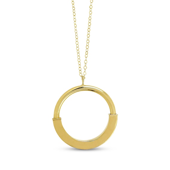 Circle Necklace 10K Yellow Gold 18"