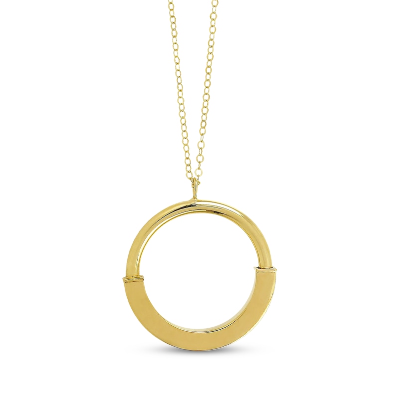 Main Image 1 of Circle Necklace 10K Yellow Gold 18"