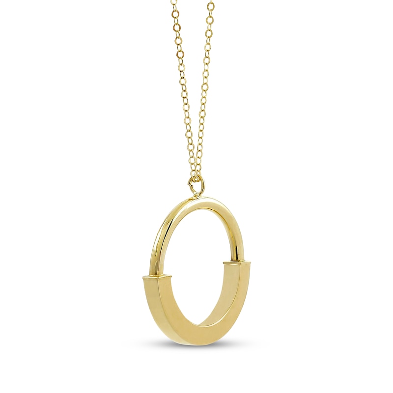 Main Image 2 of Circle Necklace 10K Yellow Gold 18"