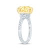Thumbnail Image 2 of Monique Lhuillier Bliss Oval-Cut Yellow & White Lab-Grown Diamond Engagement Ring 3-1/3 ct tw 18K White Gold