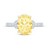 Thumbnail Image 4 of Monique Lhuillier Bliss Oval-Cut Yellow & White Lab-Grown Diamond Engagement Ring 3-1/3 ct tw 18K White Gold
