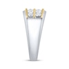 Thumbnail Image 2 of Now + Forever Men's Diamond Two-Row Wedding Band 1 ct tw 10K Two-Tone Gold