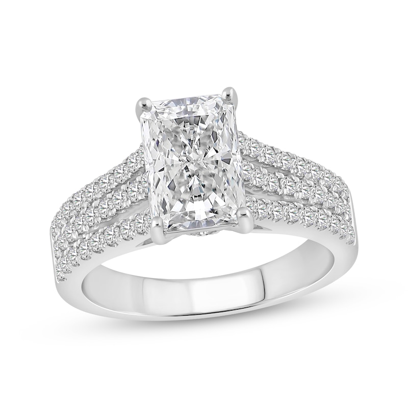 Main Image 1 of Now + Forever Radiant-Cut Lab-Grown Diamond Engagement Ring 2-1/2 ct tw 14K White Gold