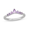 Thumbnail Image 1 of Neil Lane Pear-Shaped Purple Quartz & Diamond Anniversary Ring 1/10 ct tw 14K White Gold