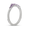 Thumbnail Image 2 of Neil Lane Pear-Shaped Purple Quartz & Diamond Anniversary Ring 1/10 ct tw 14K White Gold