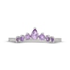 Thumbnail Image 3 of Neil Lane Pear-Shaped Purple Quartz & Diamond Anniversary Ring 1/10 ct tw 14K White Gold