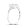 Thumbnail Image 2 of Emerald-Cut White Lab-Created Sapphire Ring Sterling Silver