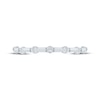 Thumbnail Image 3 of Now + Forever Diamond Station Milgrain Anniversary Ring 1/20 ct tw 10K White Gold