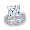 Thumbnail Image 1 of Princess-Cut Lab-Grown Diamond Bridal Set 6 ct tw 14K White Gold