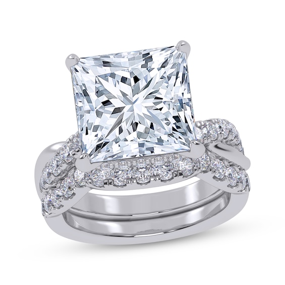 Princess-Cut Lab-Grown Diamond Bridal Set 6 ct tw 14K White Gold
