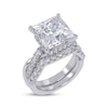 Thumbnail Image 2 of Princess-Cut Lab-Grown Diamond Bridal Set 6 ct tw 14K White Gold