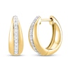Thumbnail Image 1 of STUDIO BY KAY Diamond Pavé Hoop Earrings 1/5 ct tw 24K Yellow Gold Vermeil Sterling Silver