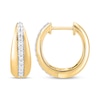Thumbnail Image 3 of STUDIO BY KAY Diamond Pavé Hoop Earrings 1/5 ct tw 24K Yellow Gold Vermeil Sterling Silver