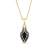 Thumbnail Image 1 of Le Vian Men's Onyx Arrowhead Necklace 3/8 ct tw Diamonds 14K Honey Gold 22"