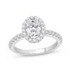 Thumbnail Image 1 of Now + Forever Lab-Grown Diamonds Oval-Cut Halo Engagement Ring 1-1/2 ct tw Platinum