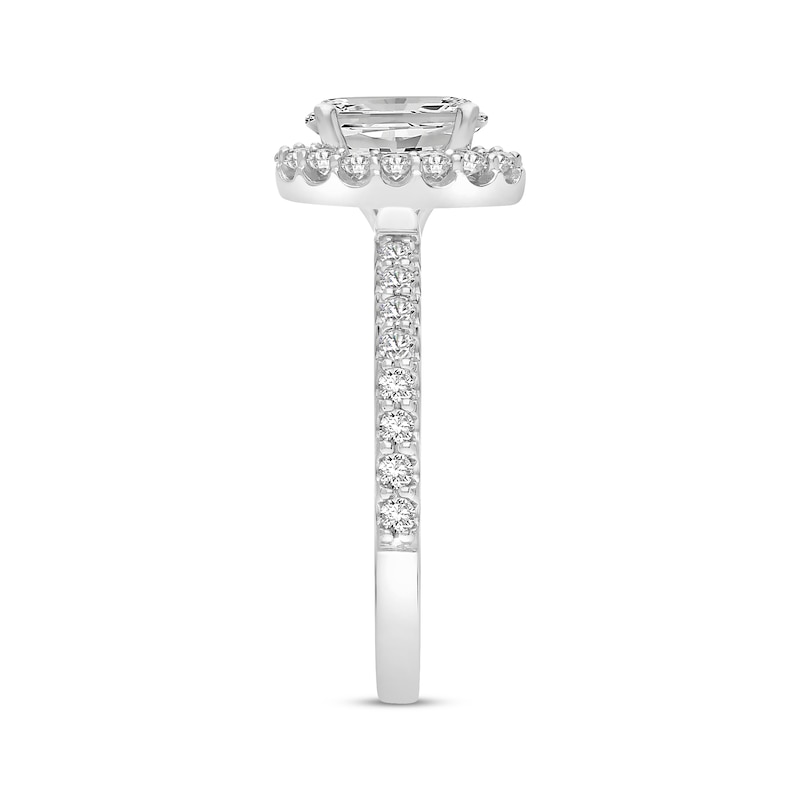 Main Image 2 of Now + Forever Lab-Grown Diamonds Oval-Cut Halo Engagement Ring 1-1/2 ct tw Platinum