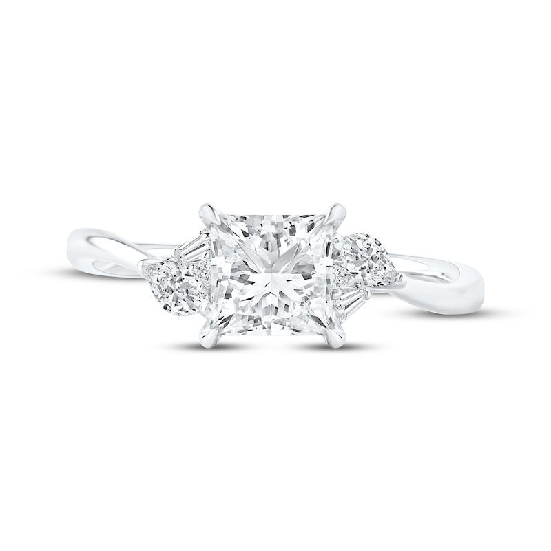 Main Image 3 of Now + Forever Lab-Grown Diamonds Princess-Cut Engagement Ring 1-3/4 ct tw 14K White Gold
