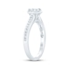Thumbnail Image 2 of Now + Forever Lab-Grown Diamonds Oval-Cut Halo Engagement Ring 1/2 ct tw 14K White Gold