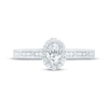 Thumbnail Image 3 of Now + Forever Lab-Grown Diamonds Oval-Cut Halo Engagement Ring 1/2 ct tw 14K White Gold