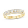 Thumbnail Image 1 of KAY Bow Collection Baguette & Round-Cut Lab-Grown Diamond Anniversary Ring 1/2 ct tw 14K Yellow Gold