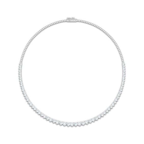 KAY Lab-Grown Diamonds Graduating Necklace 12 ct tw 10K White Gold 17"