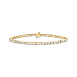 Men's KAY Lab-Grown Diamond Tennis Bracelet 6 ct tw 10K Yellow Gold 8.5"