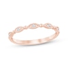 Thumbnail Image 1 of Now + Forever Lab-Grown Diamonds Milgrain Anniversary Ring 1/20 ct tw 10K Rose Gold