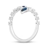 Thumbnail Image 2 of Pear-Shaped Blue Lab-Created Sapphire Deconstructed Bypass Ring Sterling Silver