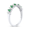 Thumbnail Image 2 of Now + Forever Marquise-Cut Natural Emerald & Diamond Anniversary Ring 1/5 ct tw 10K White Gold
