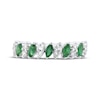Thumbnail Image 3 of Now + Forever Marquise-Cut Natural Emerald & Diamond Anniversary Ring 1/5 ct tw 10K White Gold