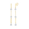 Thumbnail Image 1 of KAY Lab-Grown Diamonds Three-Stone Drop Bar Earrings 1/3 ct tw 10K Yellow Gold