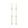 Thumbnail Image 2 of KAY Lab-Grown Diamonds Three-Stone Drop Bar Earrings 1/3 ct tw 10K Yellow Gold