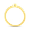 Thumbnail Image 3 of STUDIO BY KAY Emerald-Cut Lab-Grown Diamond Bezel-Set Solitaire Ring 1/4 ct tw 24K Yellow Gold Vermeil Sterling Silver