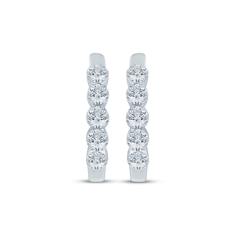 Main Image 2 of KAY Lab-Grown Diamonds Huggie Hoop Earrings 1/3 ct tw 10K White Gold