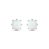 Thumbnail Image 2 of STUDIO BY KAY Cushion-Cut Lab-Created Opal Solitaire Stud Earrings Sterling Silver