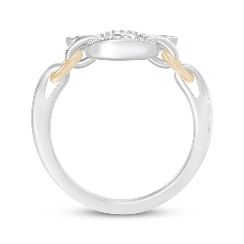 Main Image 3 of Disney Treasures Mickey Mouse Diamond Ring 1/10 ct tw Sterling Silver & 10K Yellow Gold