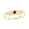 Thumbnail Image 1 of STUDIO BY KAY Lab-Created Ruby & White Lab-Created Sapphire Star Ring 10K Yellow Gold
